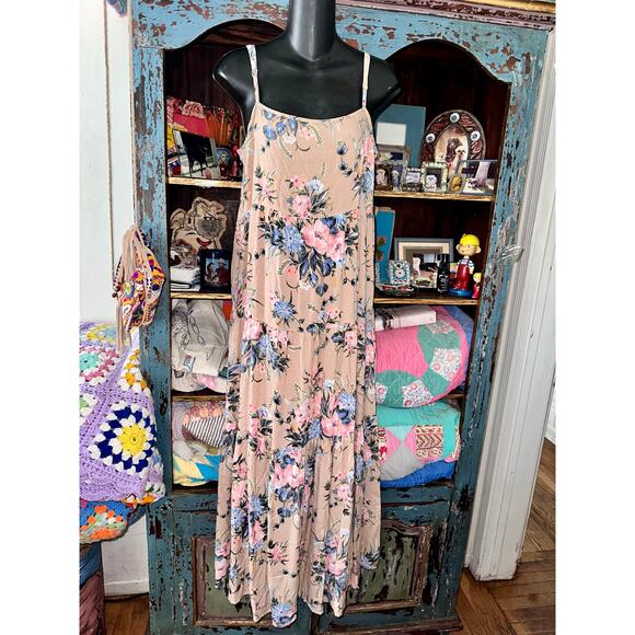 AUGUSTE AUSTRALIA FLORAL RUFFLE MAXI SLIPDRESS 6 - Picture 4 of 10